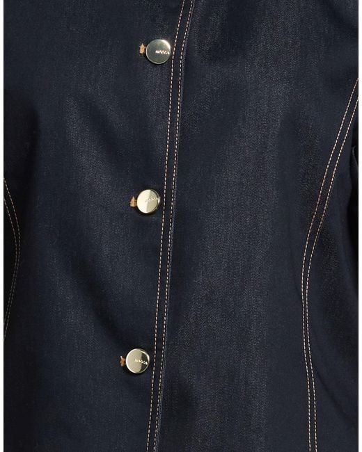 Kocca Blue Denim Outerwear Polyester, Cotton, Elastane