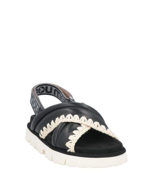 Mou Black Sandals