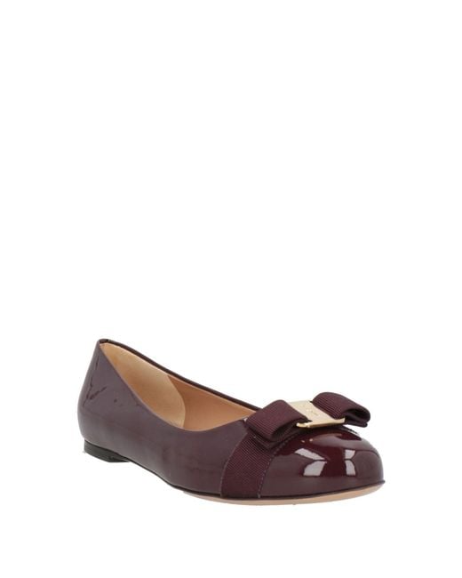 Ferragamo Brown Ballet Flats