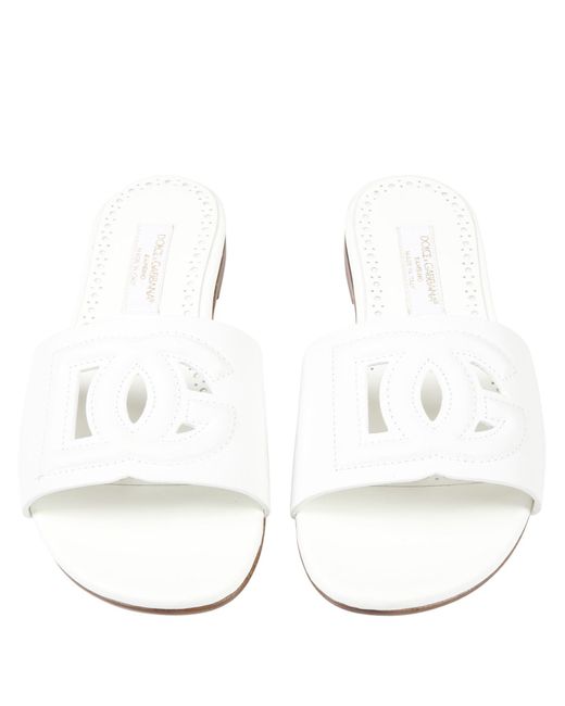 Pantofole di Dolce & Gabbana in Bianco | Lyst