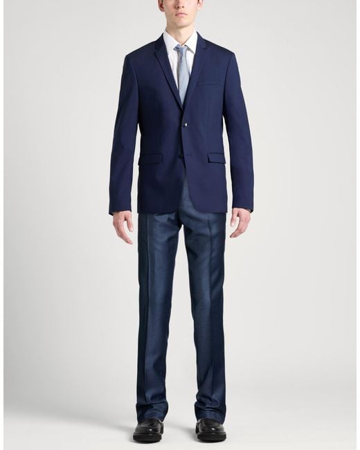 Boglioli Blue Pants Virgin Wool, Polyester for men