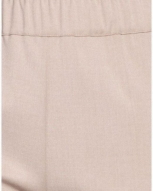 D.exterior Natural Pants Polyester, Viscose, Elastane