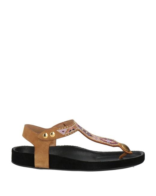 Isabel Marant Natural Thong Sandal Cow Leather