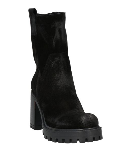 Trend Black Ankle Boots Leather