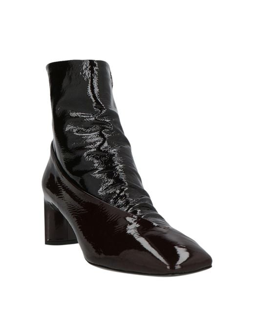 Roberto Del Carlo Black Burgundy Ankle Boots Leather