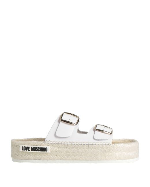 Love Moschino White Espadrilles Leather