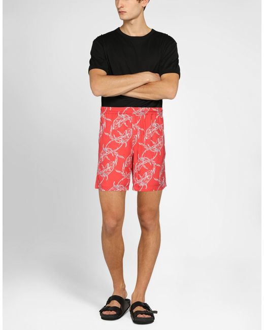 MSGM Red Shorts & Bermuda Shorts for men