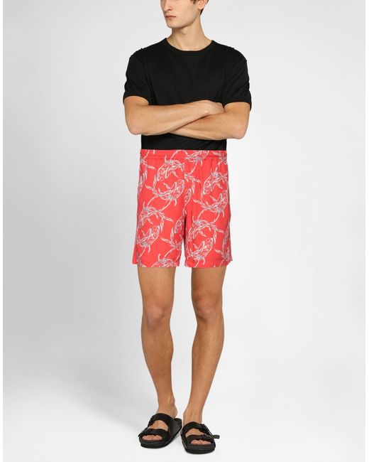 MSGM Red Shorts & Bermuda Shorts for men