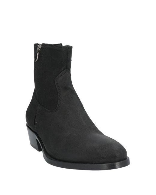Sangue Black Ankle Boots Leather for men