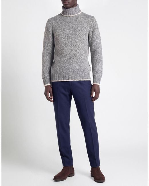 Gran Sasso Gray Turtleneck Virgin Wool for men
