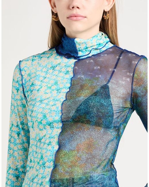 Siedres Blue Top Polyester, Elastane