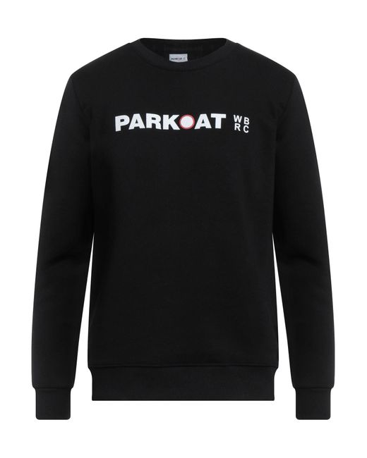 Parkoat Black Sweatshirt Cotton, Polyester for men