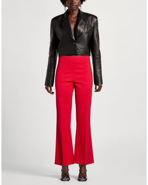 MEIMEIJ Red Pants Viscose, Polyamide, Elastane