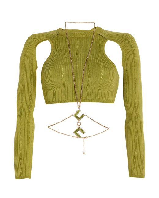 Elisabetta Franchi Green Tops