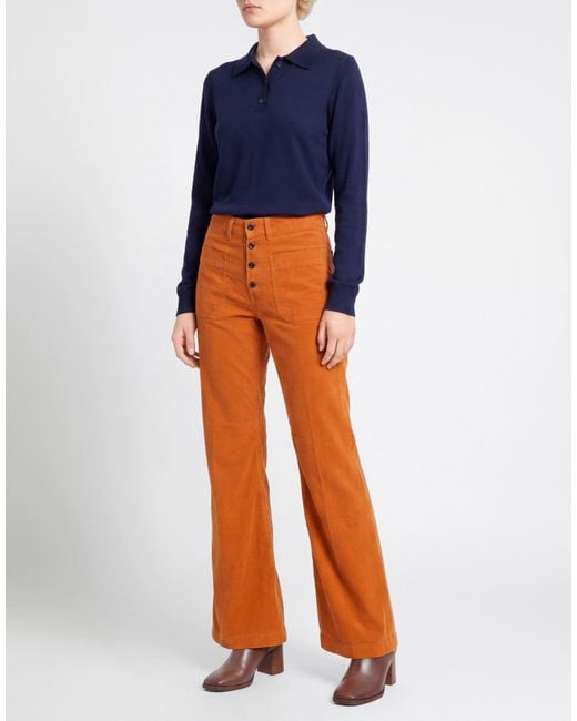 Department 5 Orange Pants Cotton, Elastane