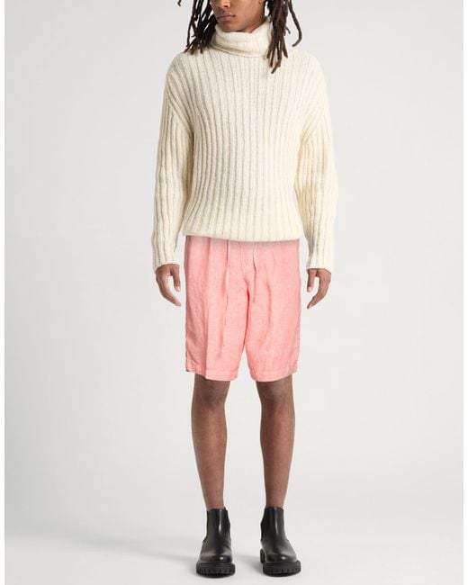 120% Lino Pink Shorts & Bermuda Shorts for men