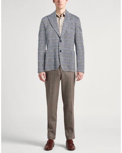 Barbati Blue Blazer Viscose, Polyamide, Polyester, Elastane for men