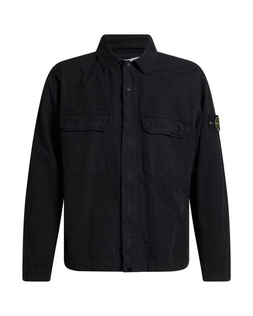 Stone Island Blue Jacket Cotton for men