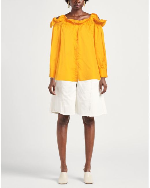 Hanita Yellow Shirt Cotton