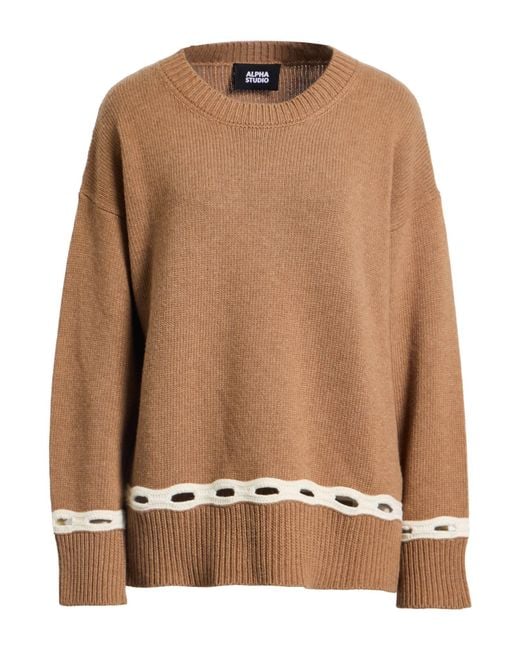 Pullover Alpha Studio de color Brown