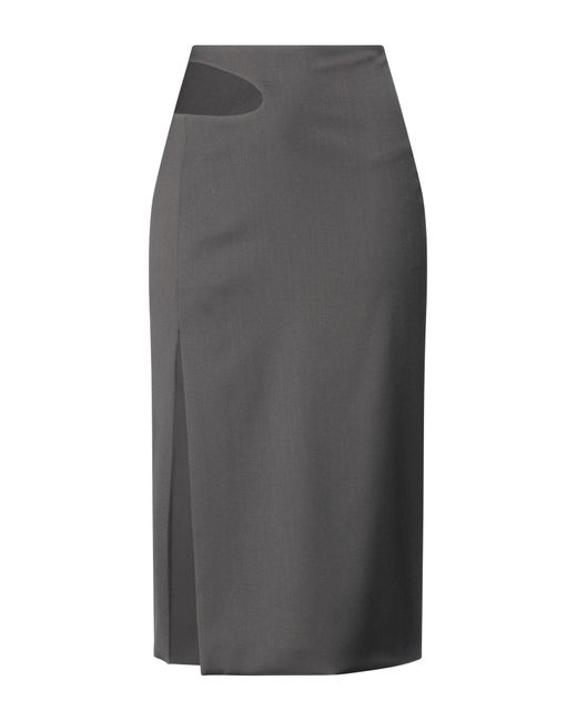 Low Classic Gray Midi Skirt