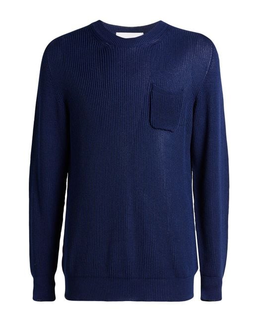 Amaranto Blue Sweater Cotton for men