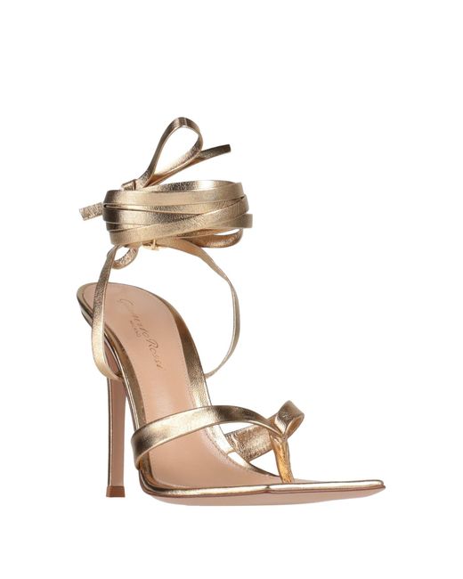 Gianvito Rossi Metallic Thong Sandal Leather