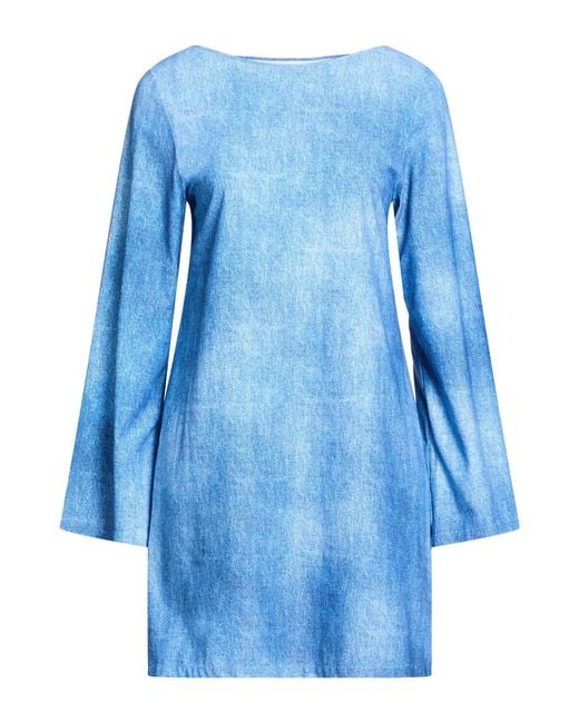 Fisico Blue Mini Dress Polyamide, Elastane