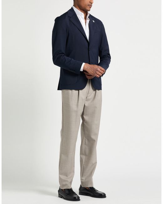 Lardini Blue Blazer Polyester, Wool, Elastane for men