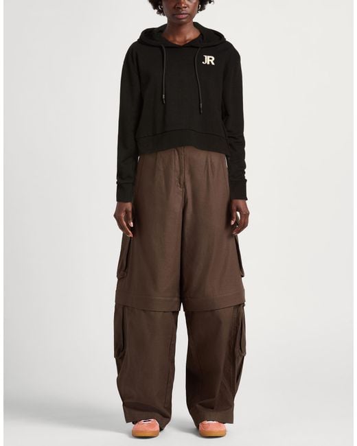 John Richmond Black Sweatshirt Cotton, Polyester