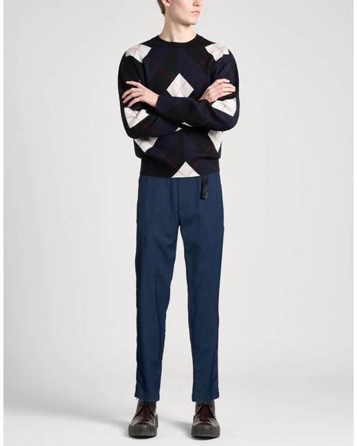 White Sand Blue Pants for men