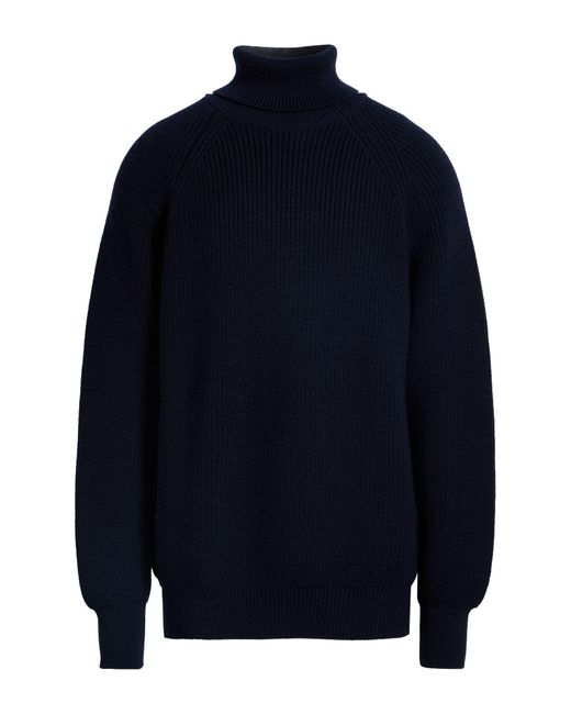 Lardini Blue Midnight Turtleneck Wool for men