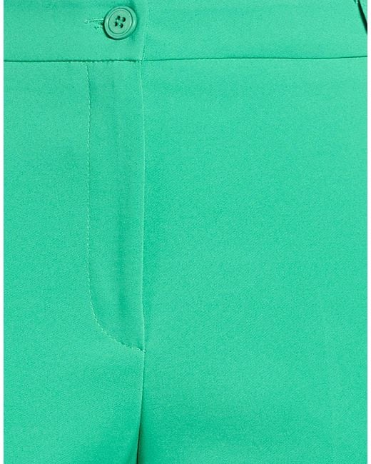 Fracomina Green Pants Polyester, Elastane