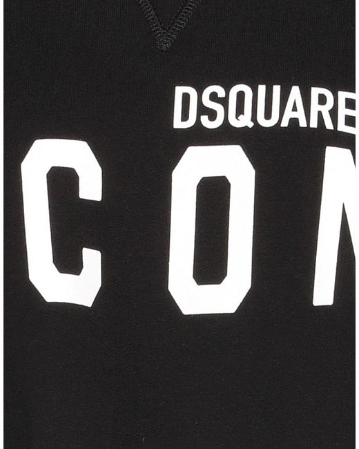 DSquared² Black Sweatshirt Cotton, Elastane