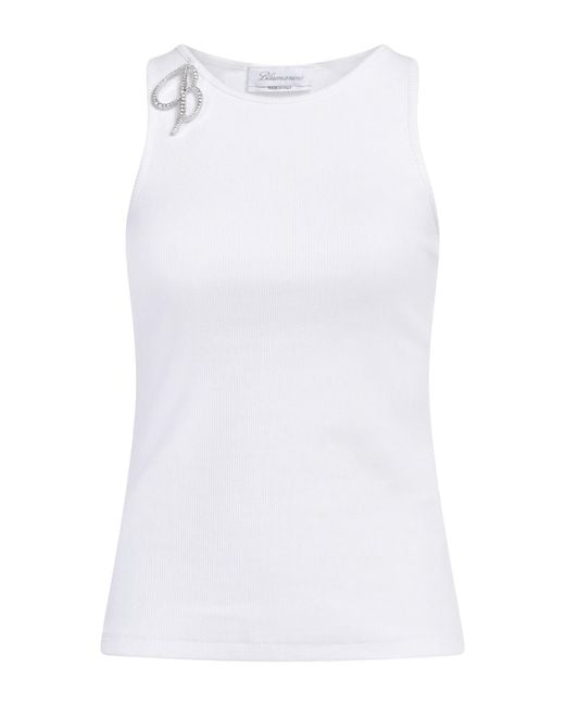 Blumarine White Top Cotton, Elastane