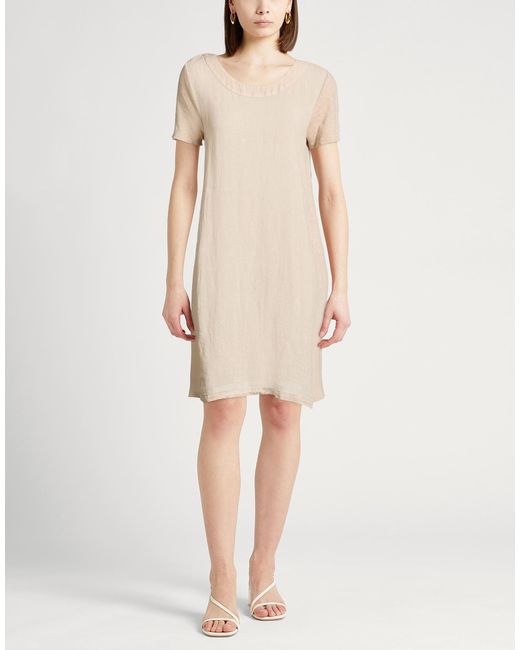 120% Lino Natural Mini Dress Linen