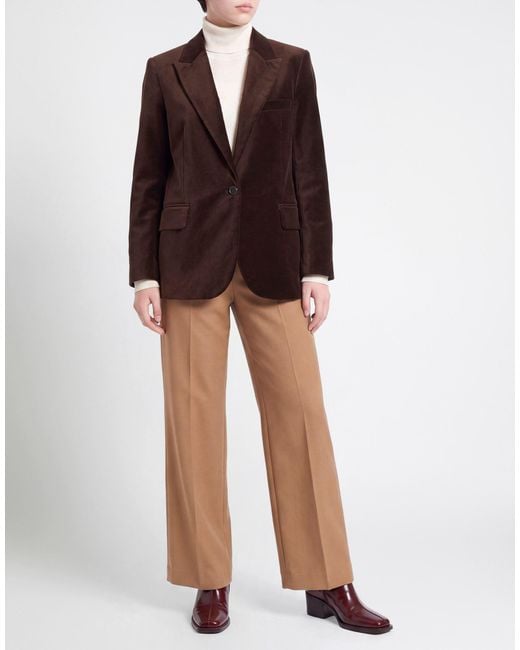 Ba&sh Brown Chocolate Blazer Cotton, Elastane