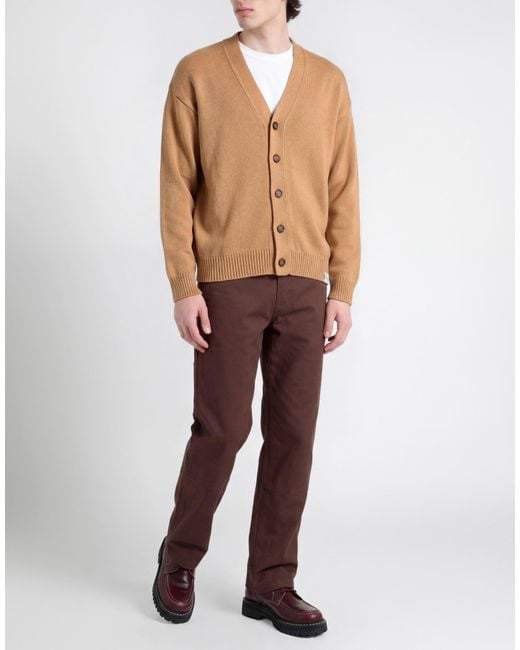 Caterpillar Natural Camel Cardigan Wool, Acrylic for men