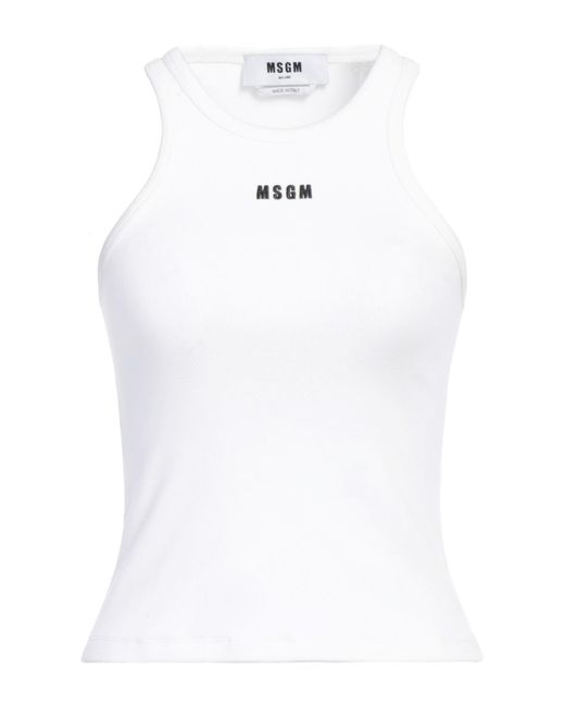 Camiseta de tirantes MSGM de color White