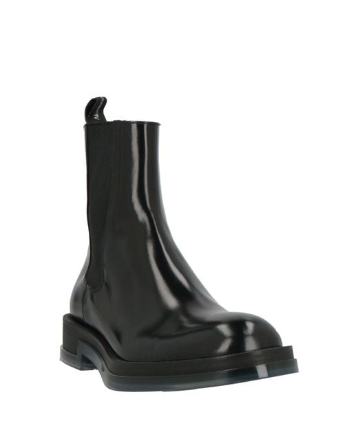 McQueen Black Ankle Boots for men