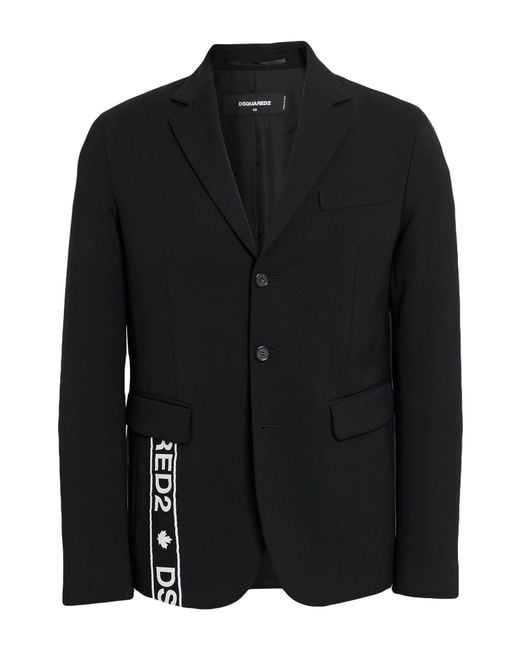 DSquared² Black Blazer Virgin Wool, Viscose, Elastane for men