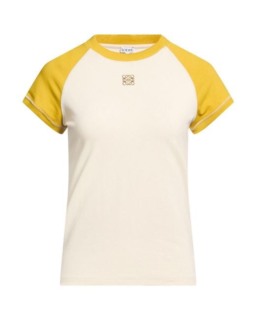 Loewe Yellow Ivory T-Shirt Cotton, Viscose, Elastane