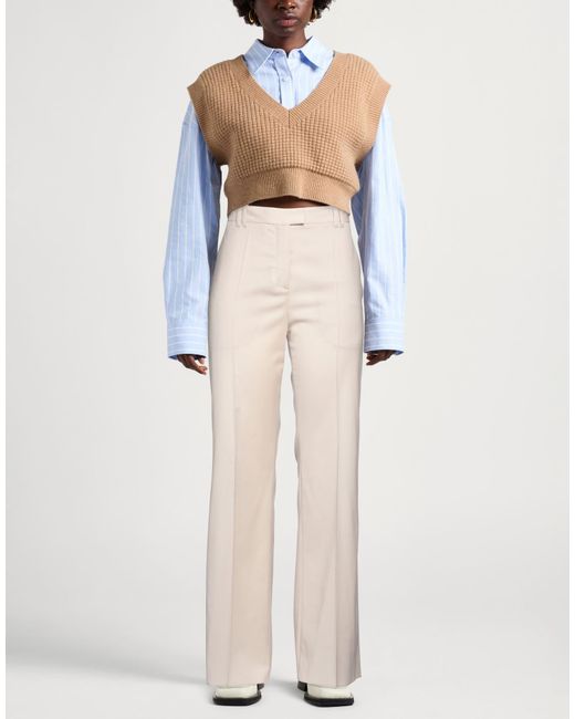 Barbara Bui White Pants Polyester, Wool, Elastane