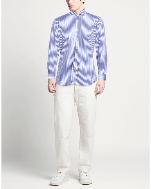 EDIZIONI LIMONAIA Blue Shirt Cotton, Elastane for men