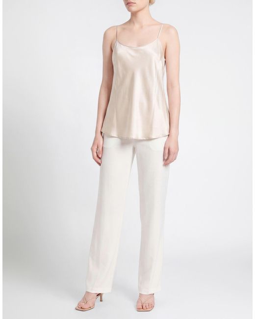 Roberto Collina Natural Ivory Top Silk, Elastane