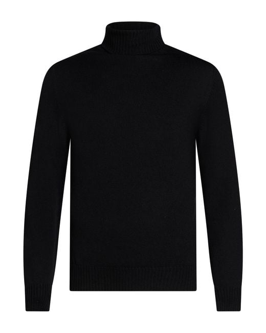 Gran Sasso Black Turtlenecks for men