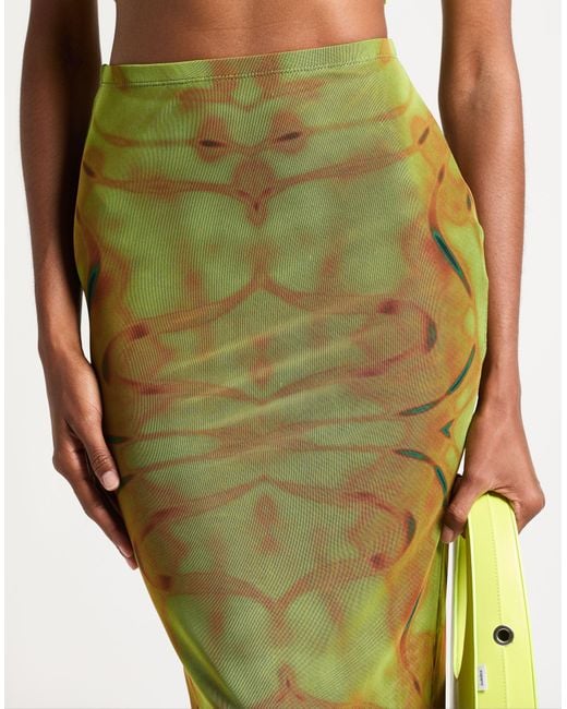 Vision Of Super Green Midi Skirts