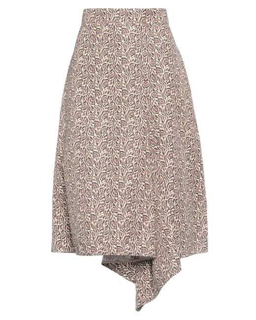 Berwich Brown Midi Skirt