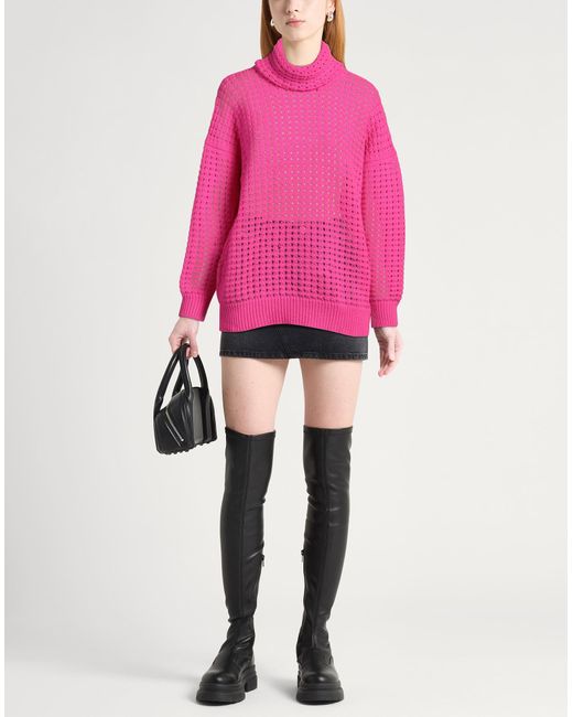 Laneus Pink Rollkragenpullover