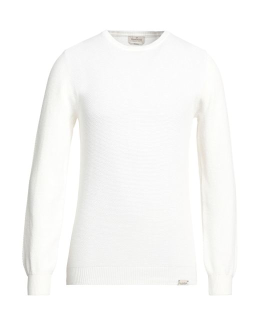 Brooksfield White Sweater Cotton for men